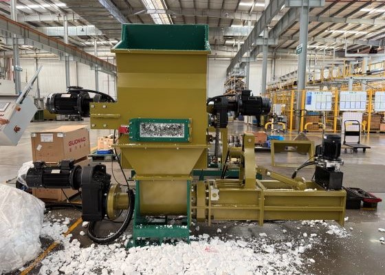 GREENMAX EPS compactor for polystyrene foam recycling GREENMAX EPS compactor for polystyrene foam recycling